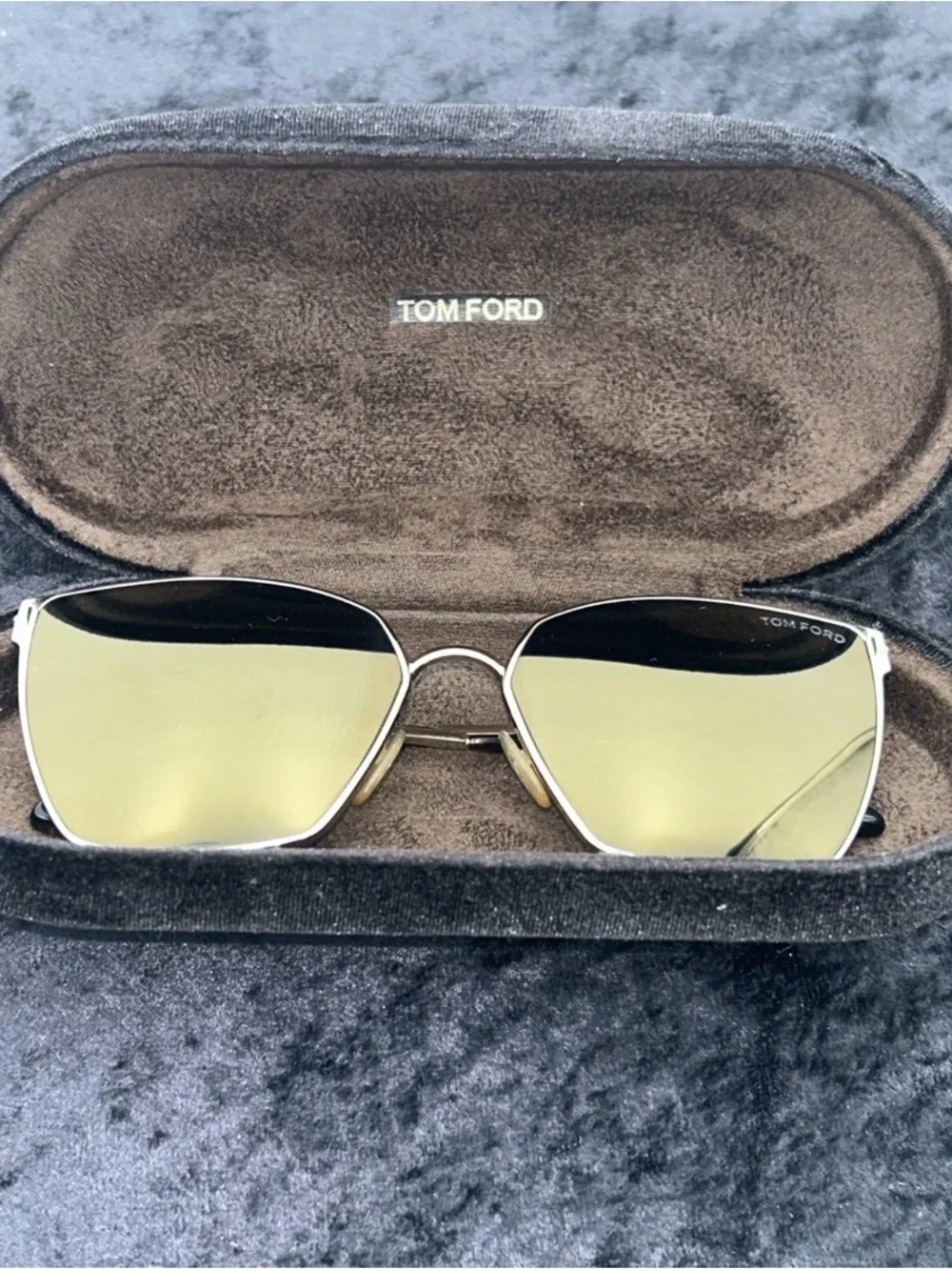 Tom Ford HELENA FT 0653 Shiny Rose Gold/Grey With Gold Mirror (28C) Sunglasses